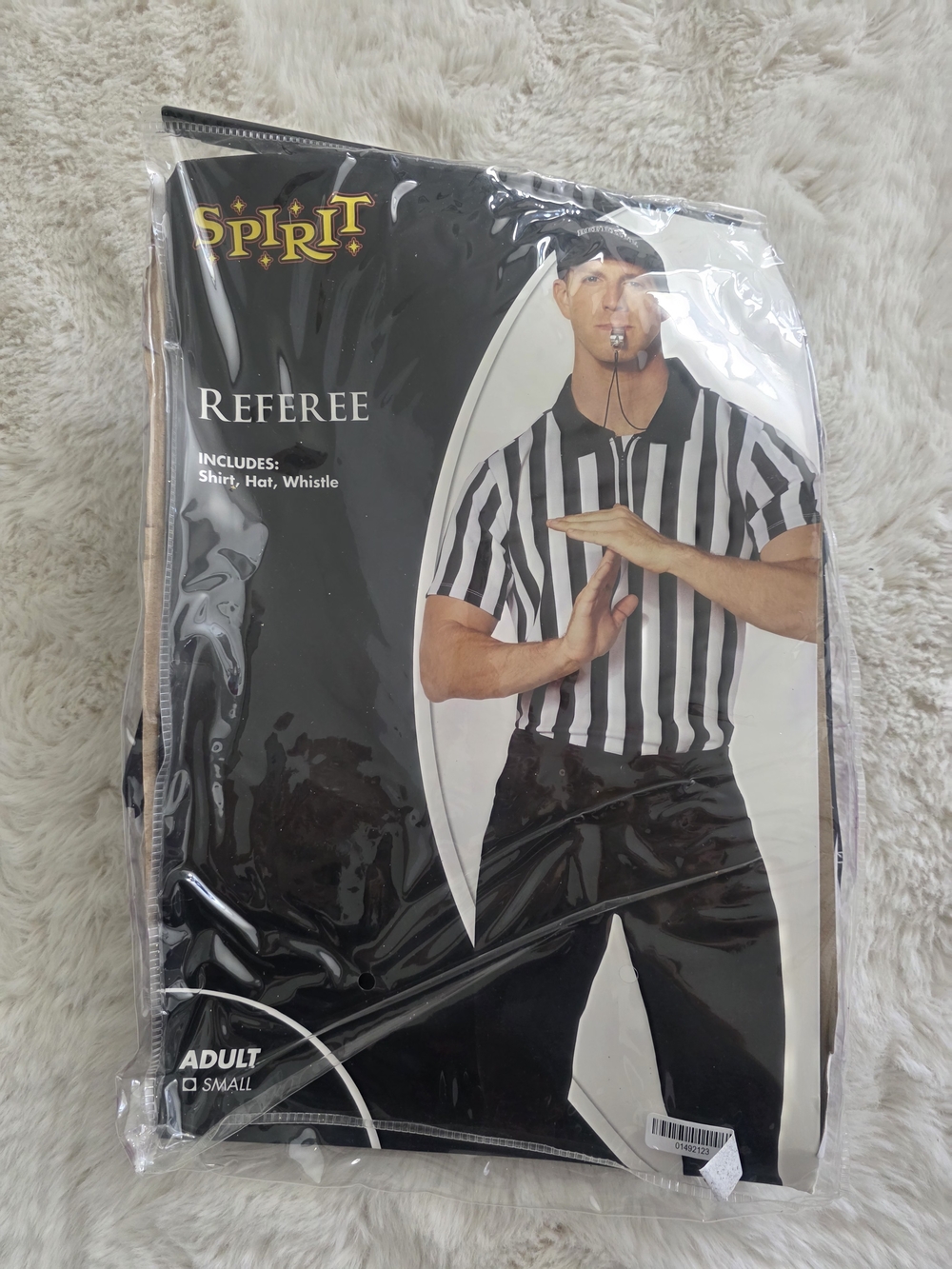 Spirit Men’s Referee Costume Polo - Black & White Stripes